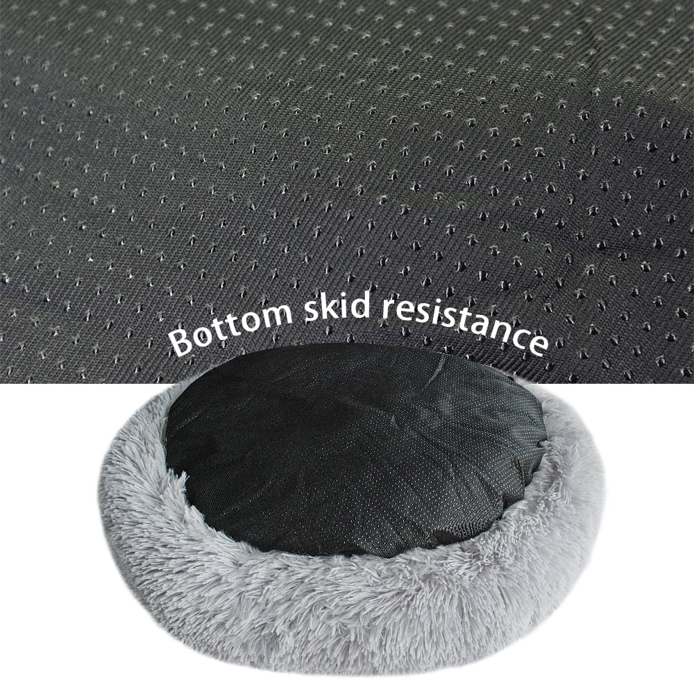 Warm Plush Round Dog Bed