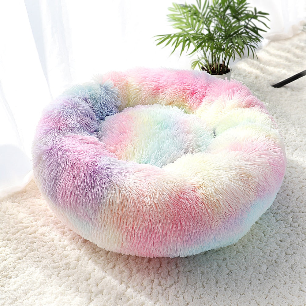 Warm Plush Round Dog Bed