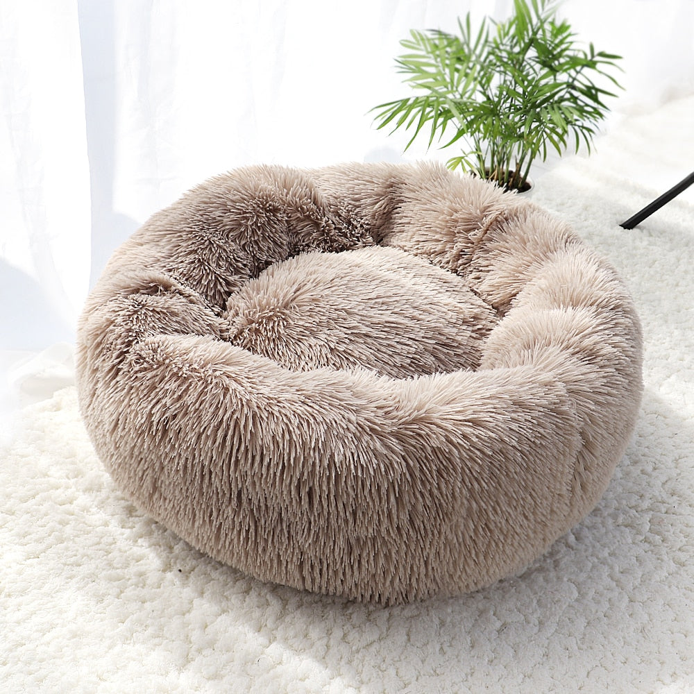 Warm Plush Round Dog Bed