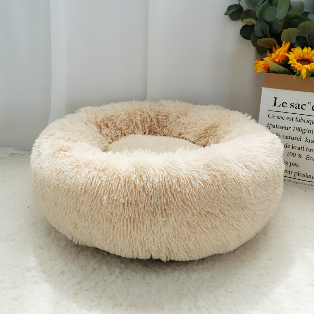 Warm Plush Round Dog Bed